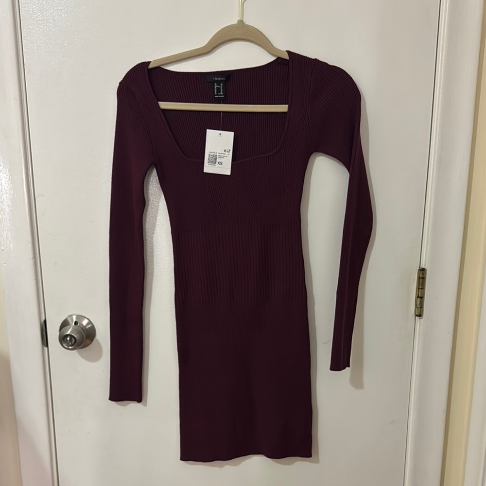 Forever 21 Deep Red Knit Dress